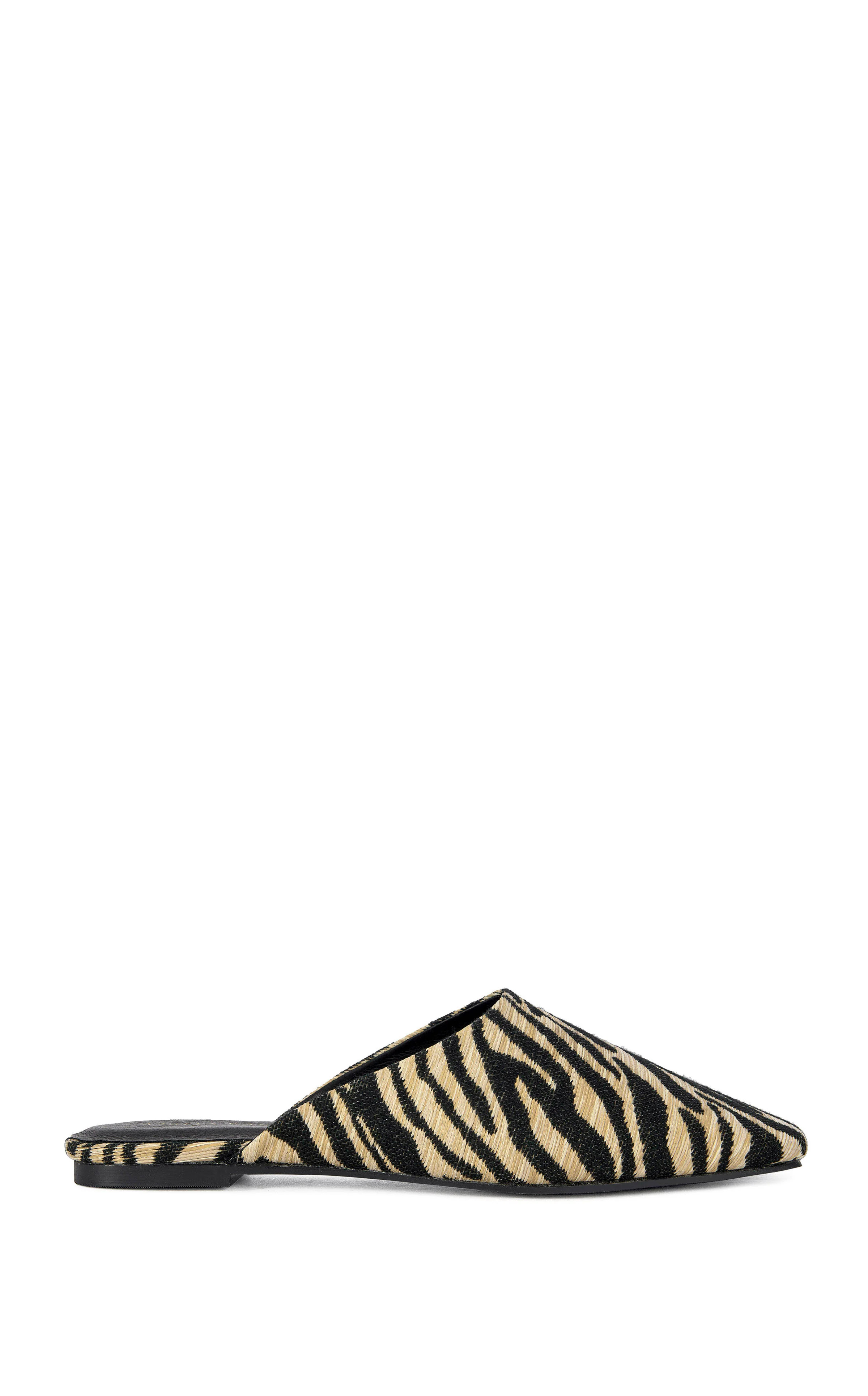 RAPHAEL-ZEBRA GENUINE LEATHER FLAT | Azalea Wang
