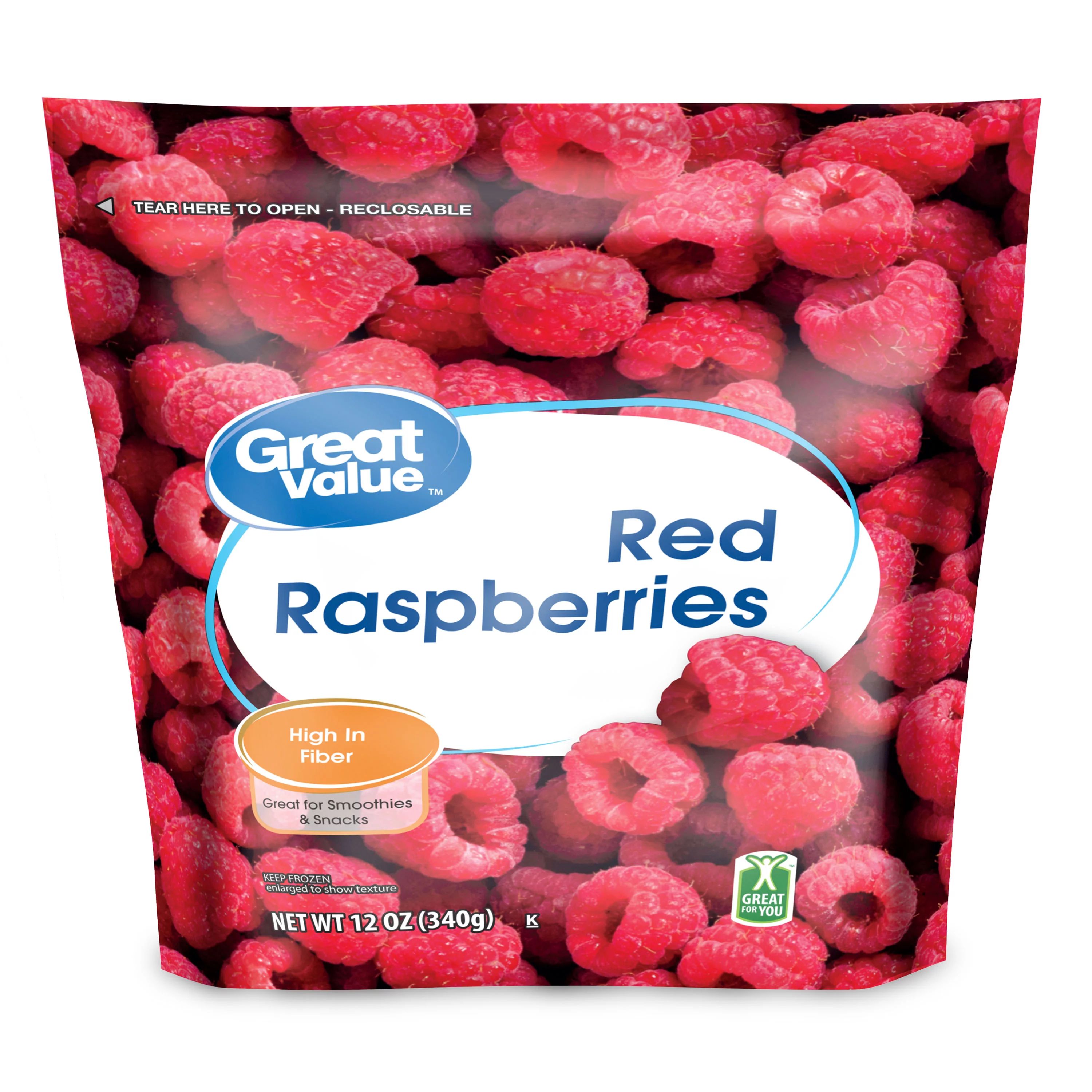 Great Value Frozen Whole Red Raspberries, 12 oz | Walmart (US)