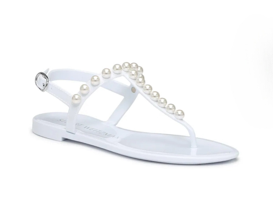Sandals. White. Pearls. Sale. 

#LTKshoecrush #LTKfamily #LTKunder100