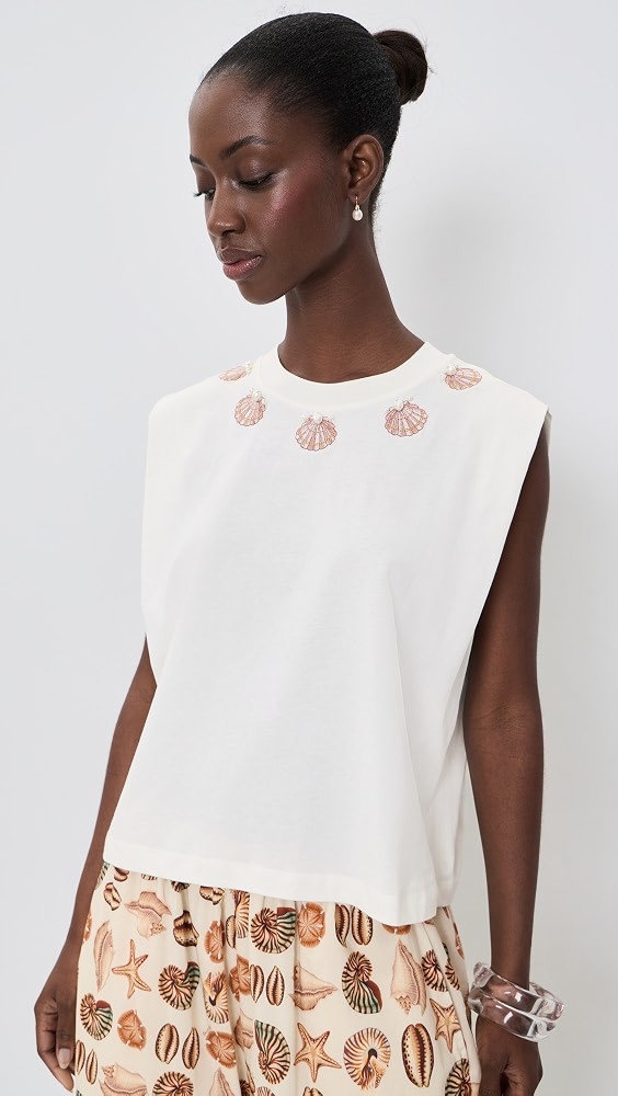Seashell Embroidered Tee | Shopbop
