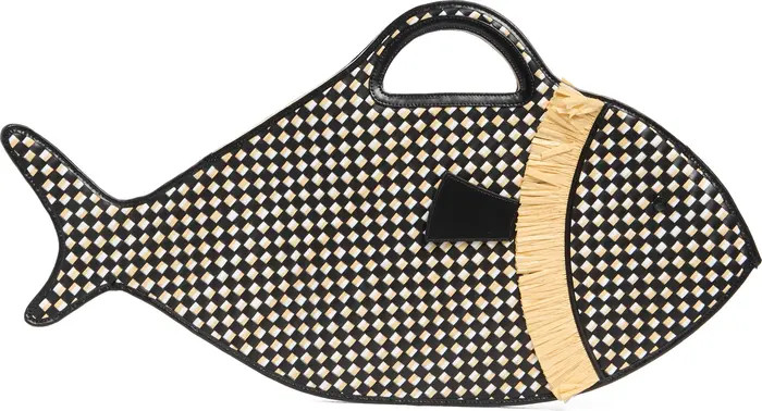 Cleo Fish Woven Raffia Basket Bag | Nordstrom