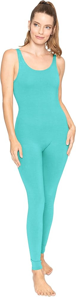 STRETCH IS COMFORT Women's Regular and Plus Size Cotton Tank Unitard | Amazon (US)