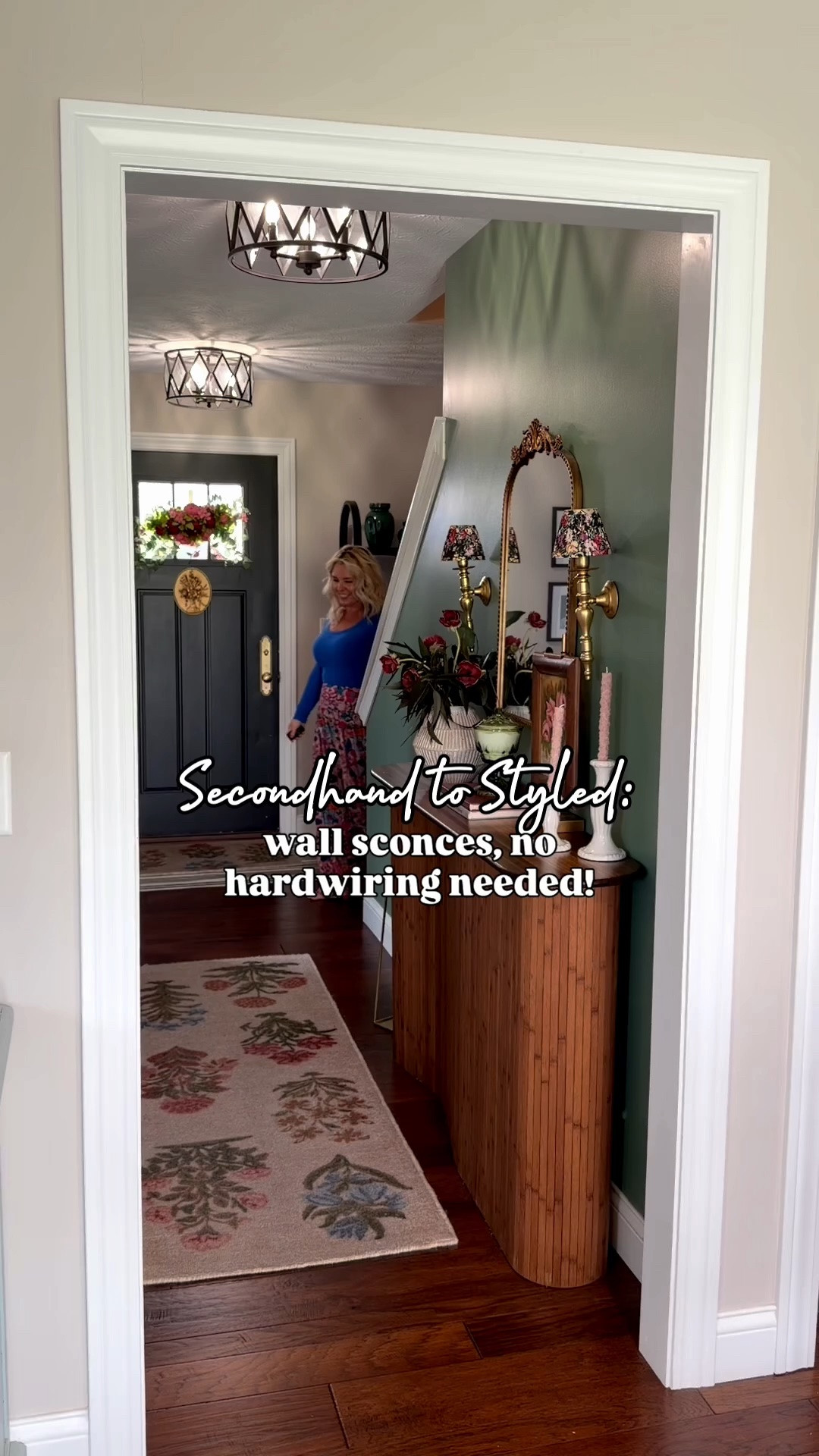 DIY wall sconces - no hardwiring needed!