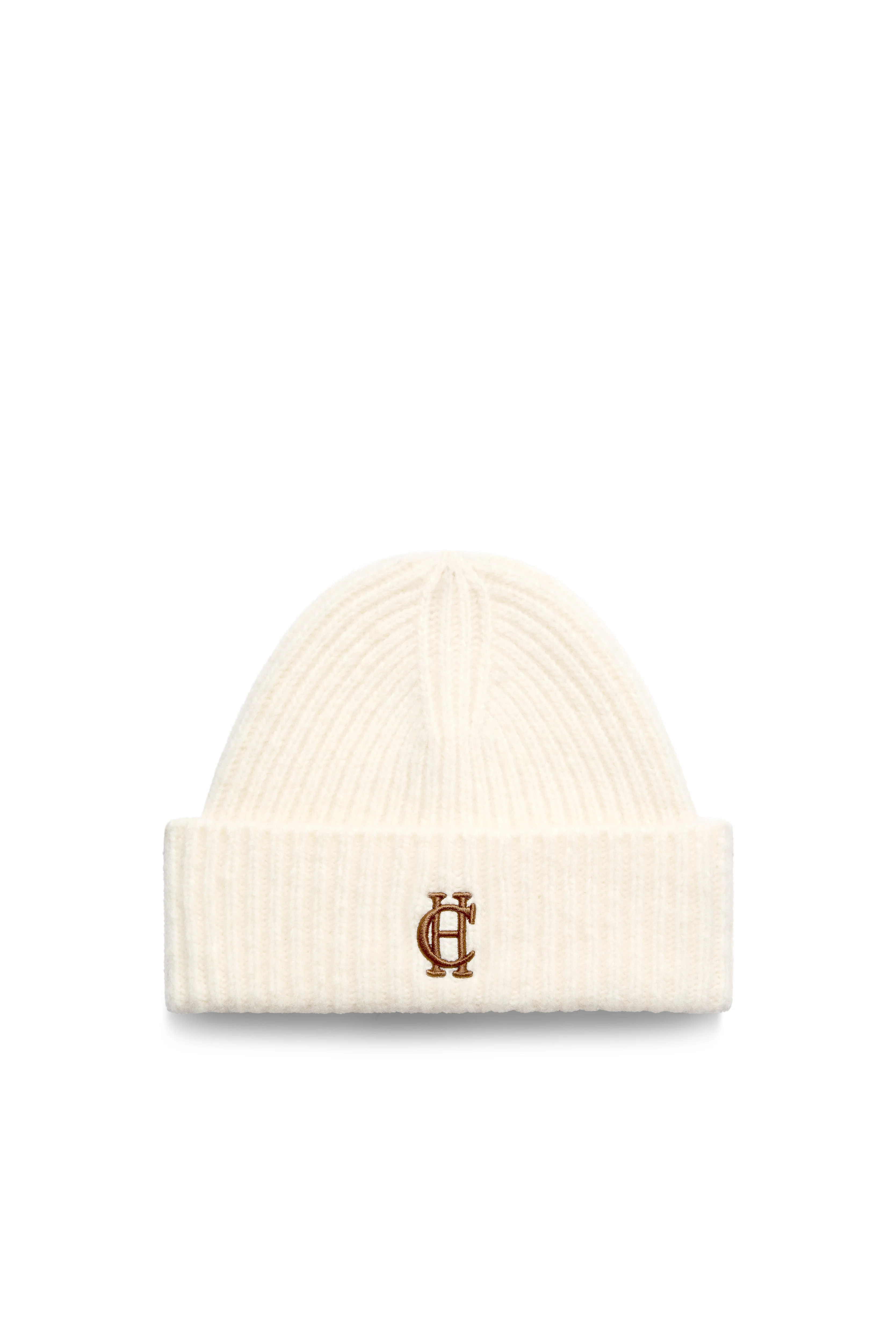 Classic Embroidered Beanie (Cream) | Holland Cooper