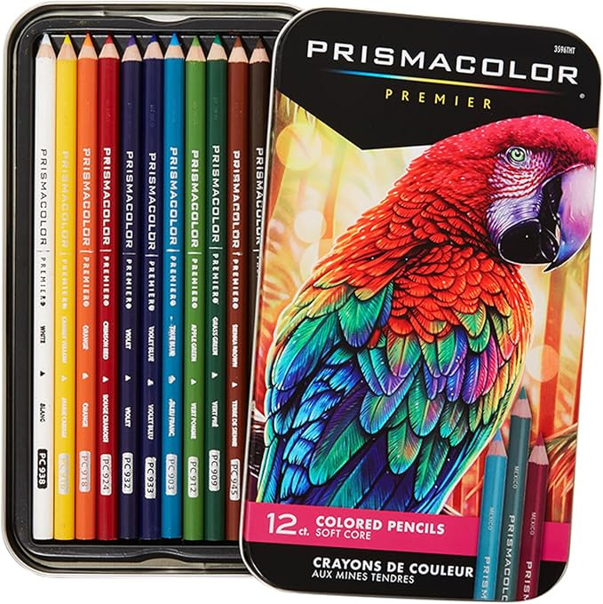 Prismacolor Premier Colored Pencils, Soft Core, Adult Coloring, 12 Pack | Amazon (US)