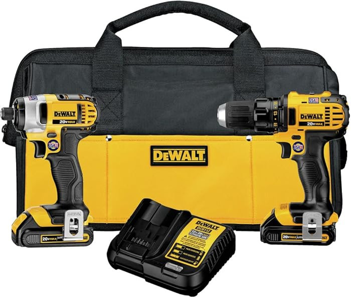 DEWALT (DCK280C2) 20V MAX Impact Driver and Drill Combo Kit | Amazon (US)