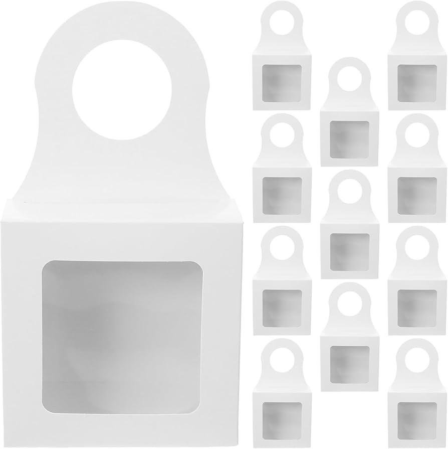 LUOZZY 12 Pcs Wine Bottle Box with Window Hanging Gift Boxes Wine Boxes Paper Wine Bottle Hanger ... | Amazon (US)