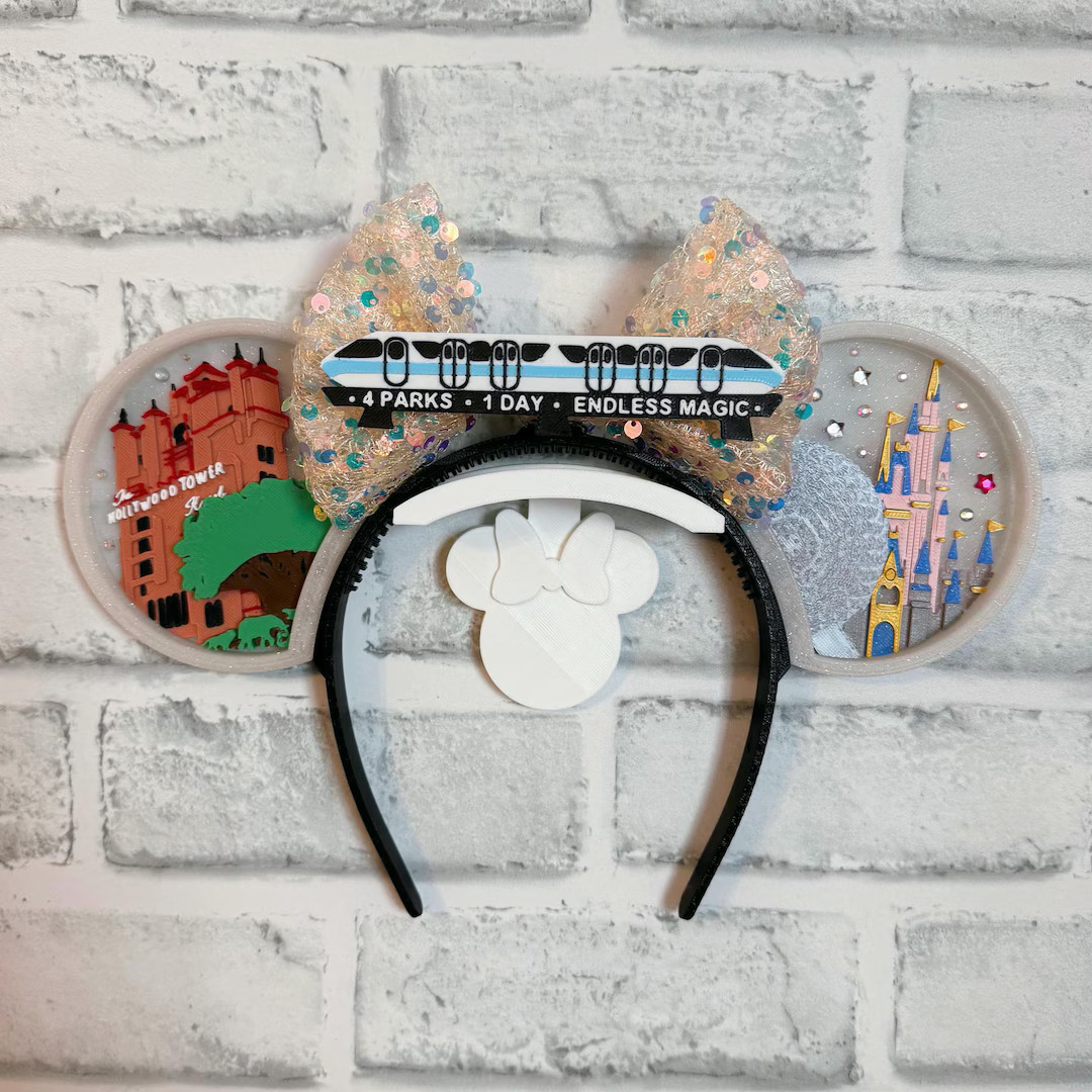 Park Hop Princess Mouse Ears: Interchangeable Magnetic 3D Printed Ears | Etsy (US)