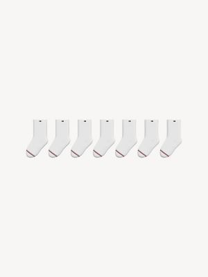 Tommy Hilfiger Boy's Babies' Sock 7Pk Classic White - S-M | Tommy Hilfiger (US)