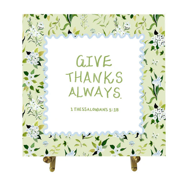 1 Thessalonians 5:18 Watercolor Verse Card | Evelyn Henson