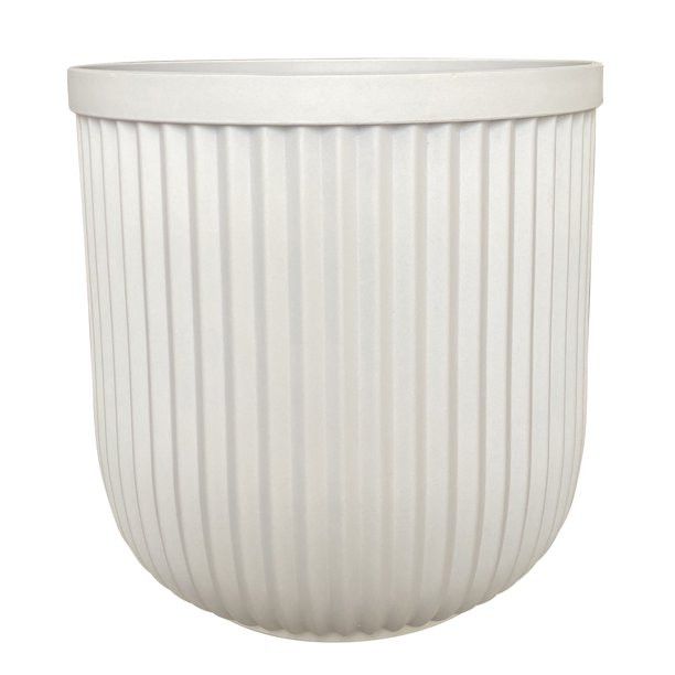 Better Homes & Gardens 16"W x 16"L x 15.8"H Ellan White Resin Plant Pot Planter | Walmart (US)