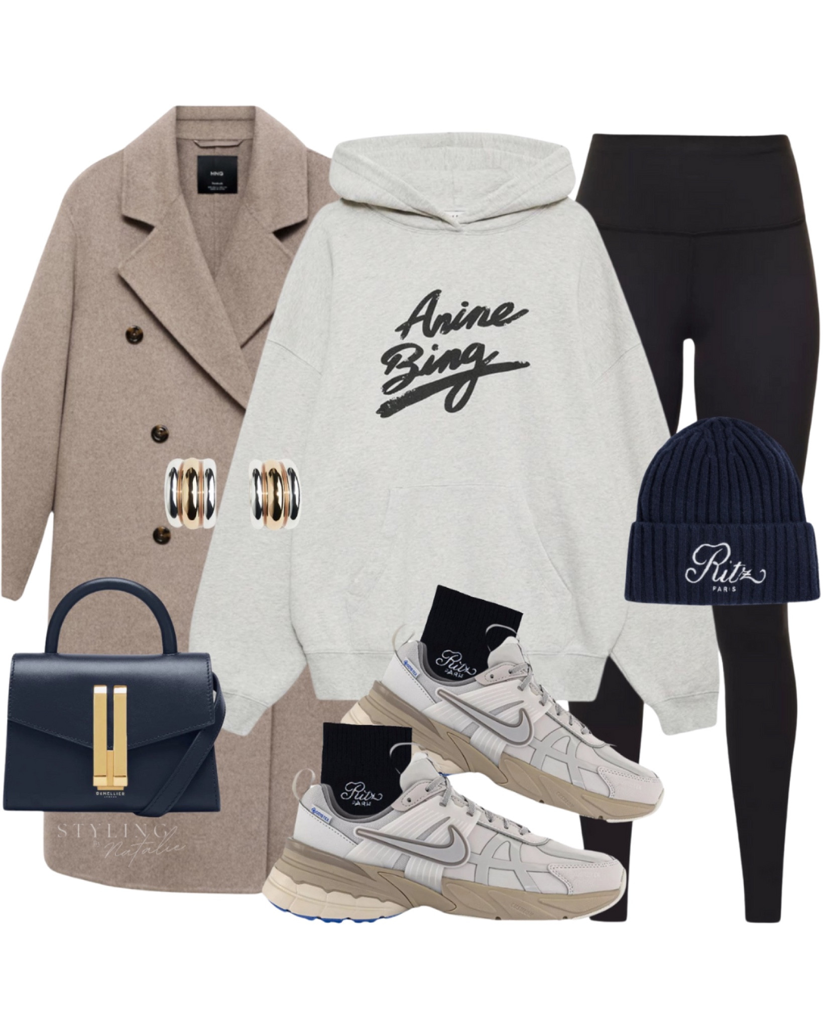 Casual comfy weekend look
Wool coat, Anine bing hoodie, high waisted leggings, nike V2 run trainers, Ritz Paris beanie hat & socks, two tone earrings & Demellier bag.
Sneakers, comfy look, running shoes, everyday outfit, winter outfit 

#LTKstyletip #LTKwinter #LTKeurope