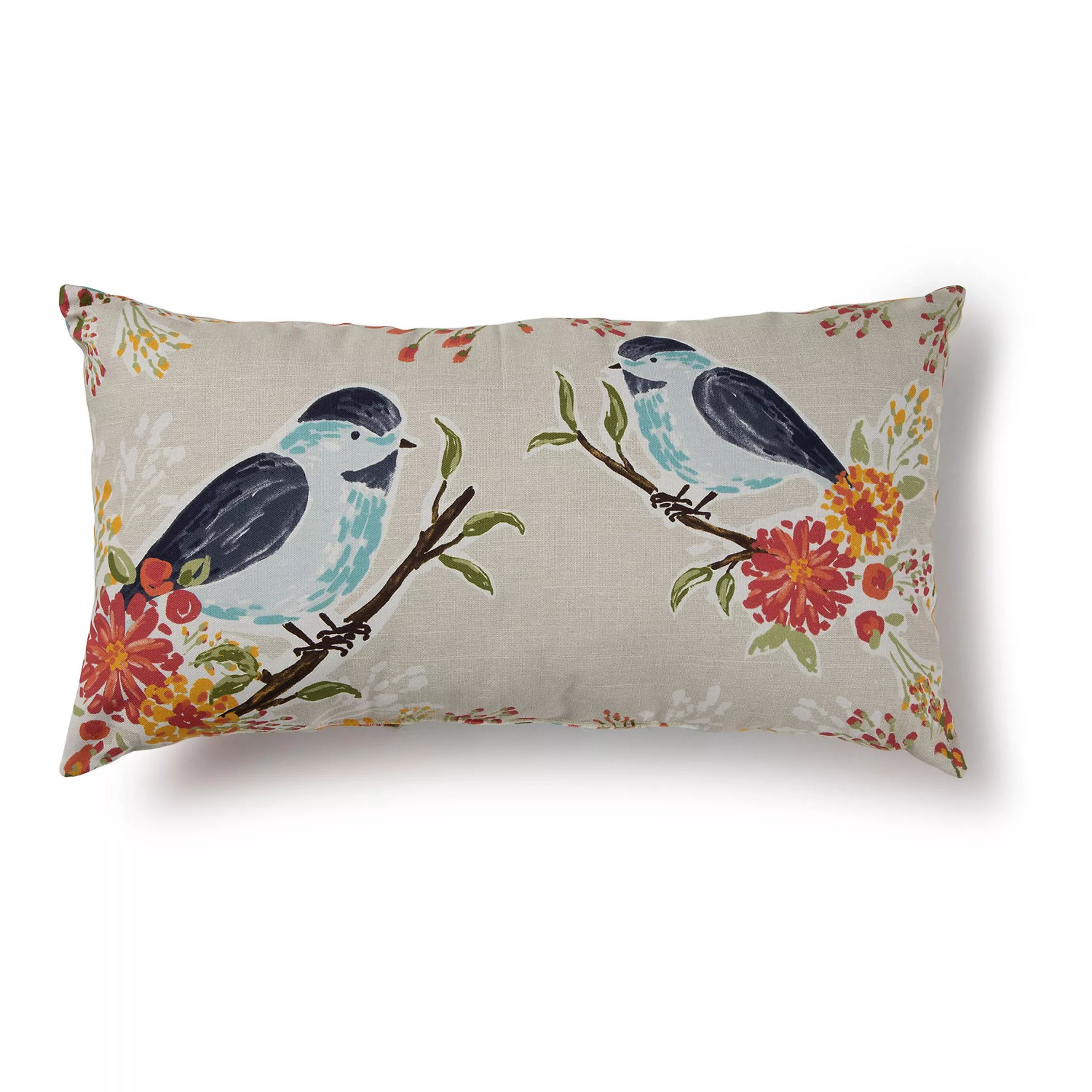 Sonoma Goods For Life® Floral Birds Indoor Outdoor Oblong Throw Pillow | Kohl's