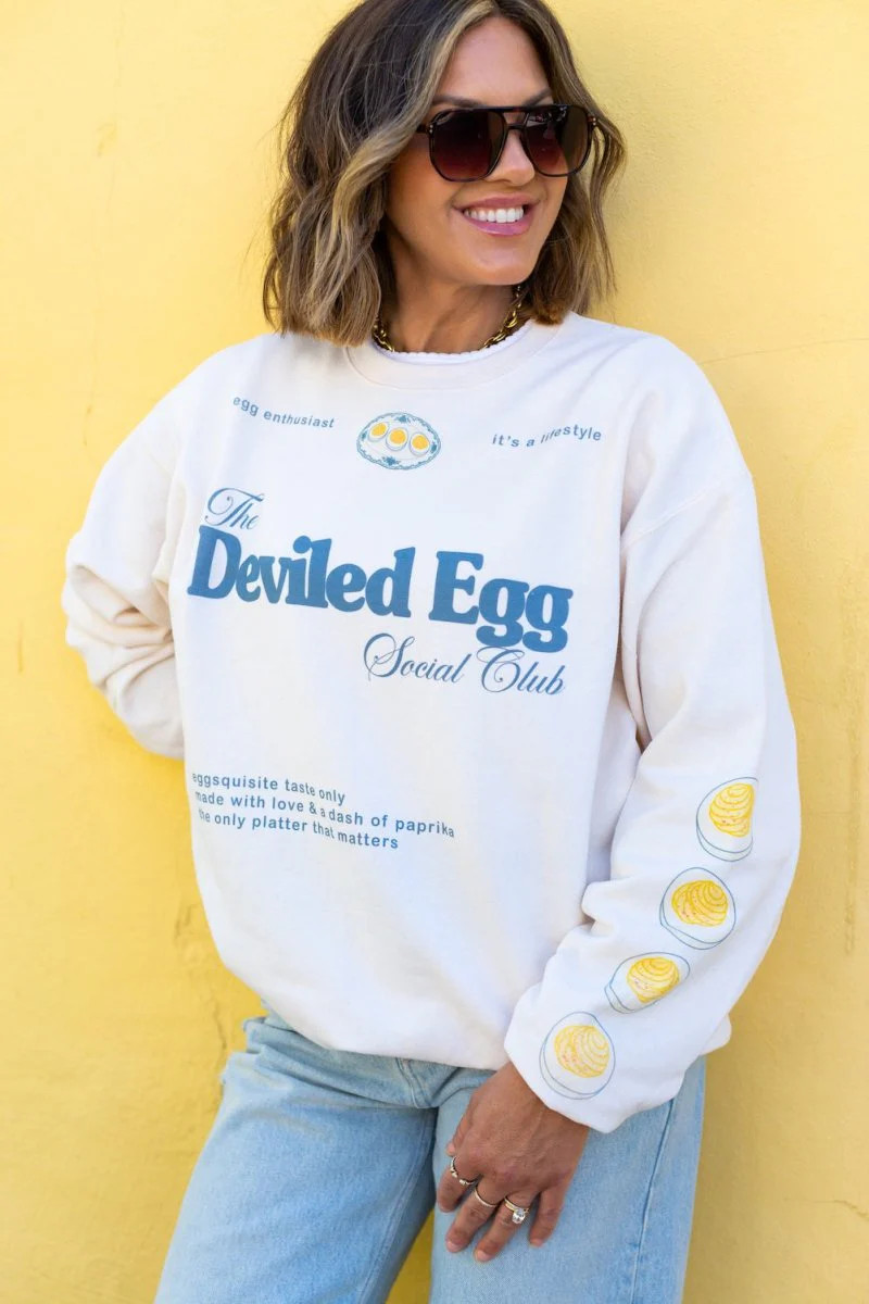 UM X @livinwithMB 'The Deviled Egg Social Club' Crewneck | United Monograms