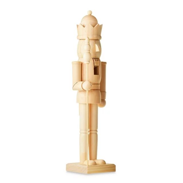 Christmas Wood Natural Color Nutcracker Tabletop Decoration, by Holiday Time | Walmart (US)