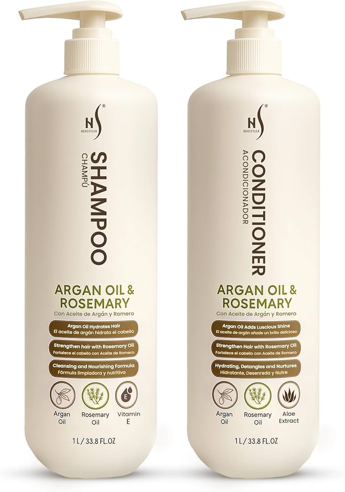 Amazon.com : HerStyler Argan Oil Shampoo & Conditioner Set \u2013 Hydrating & Moisturizing for Dr... | Amazon (US)