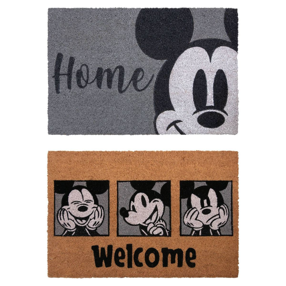 Mickey Mouse 2pk Coir Door Mats Gray | Target