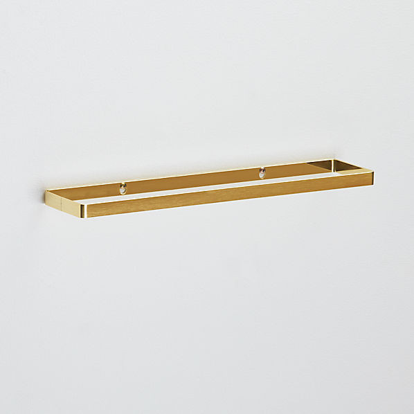 brushed brass towel bar 18" | CB2