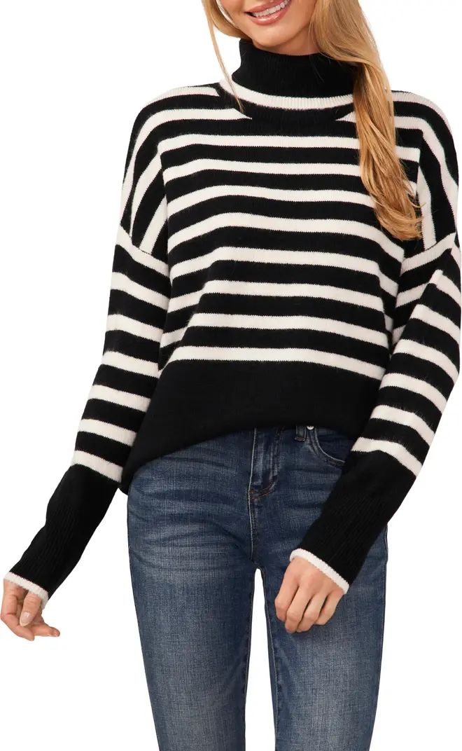 CeCe Stripe Turtleneck Sweater | Nordstrom | Nordstrom