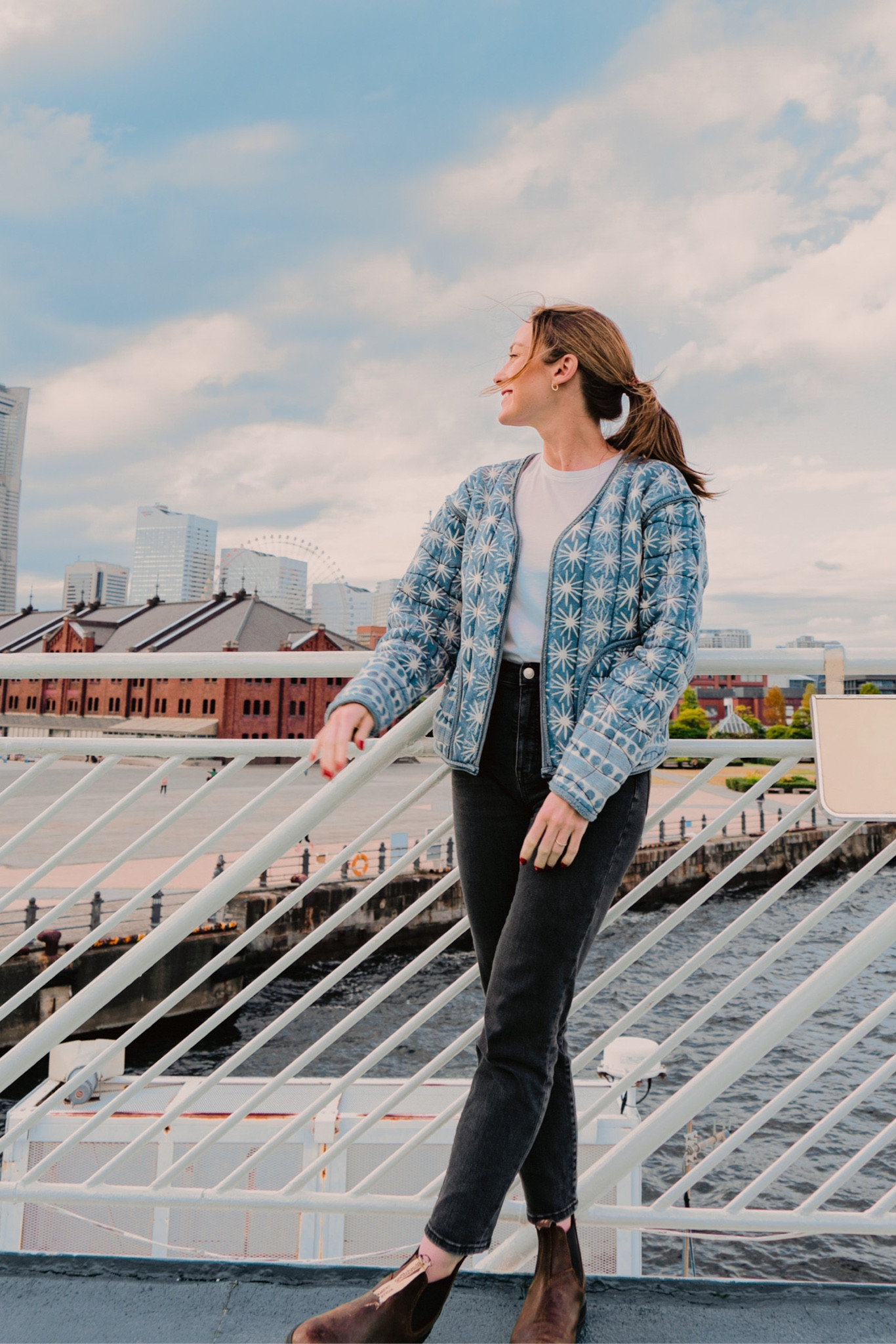 exploring the beautiful city of Yokohama, Japan! Cozied up in travel-friendly comfort 💙🌊 #travelday #adventureoutfit

#LTKSeasonal #LTKtravel #LTKstyletip