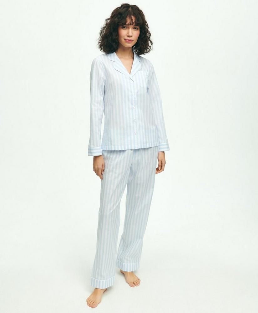 Cotton Poplin Striped Pajama Set | Brooks Brothers