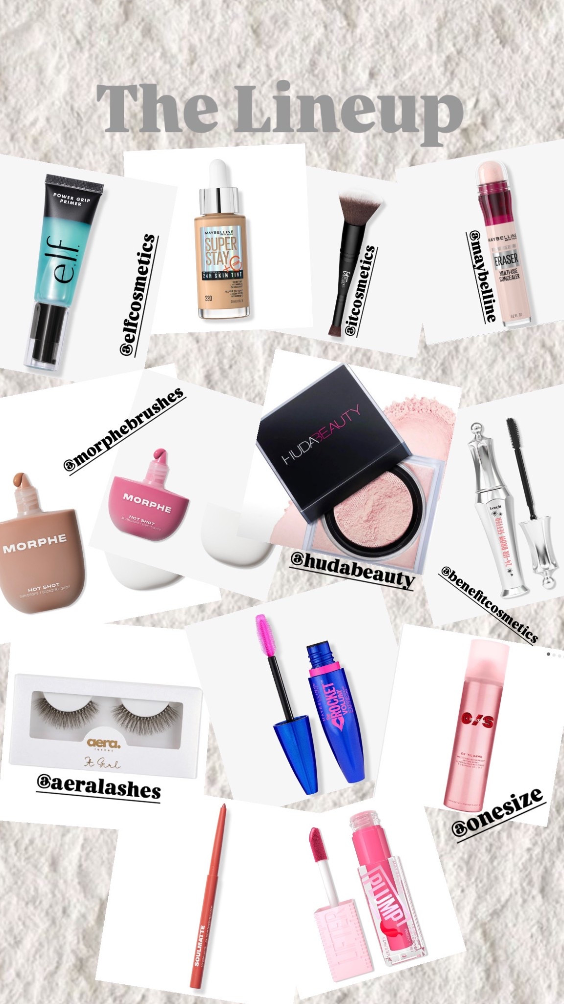 Makeup of the day line up💄