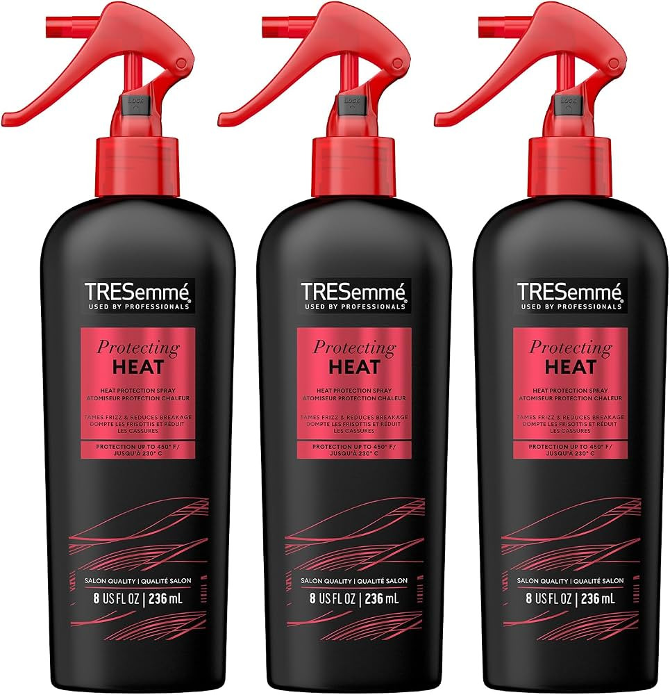 TRESemmé Heat Protection Spray for Hair, 3-Pack – Vitamin-Enriched Anti-Frizz Hair Products, 8... | Amazon (US)