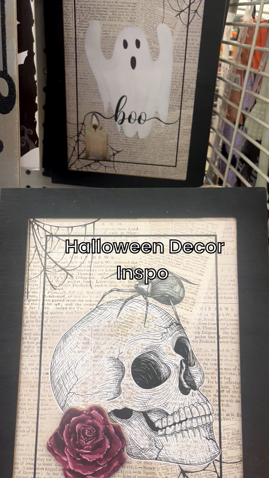 I seen this framed art at Dollar Tree and loved how simple and still detailed they looked for Halloween 🎃 🕸️🕷️

#LTKHalloween #LTKSeasonal