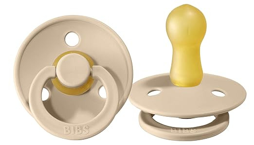 BIBS BPA-Free Natural Rubber Baby Pacifier | Made in Denmark (Vanilla, 0-6 Months) 2-Pack | Amazon (US)