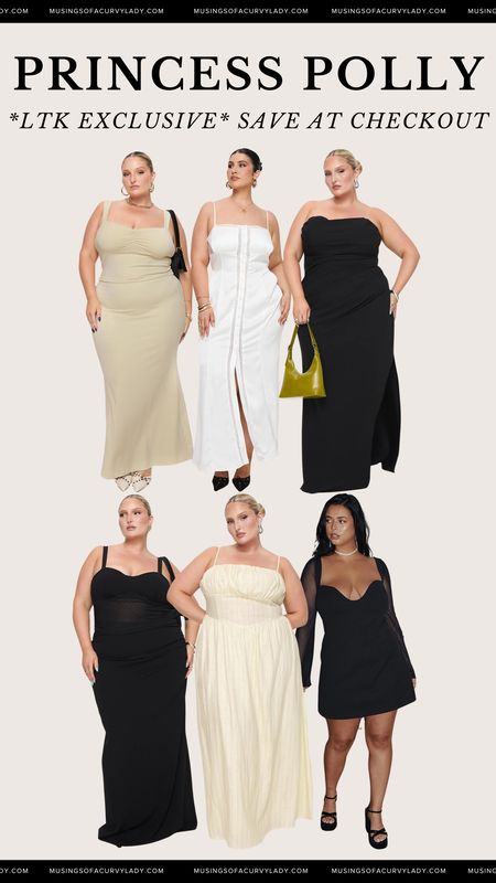 Shop my fave Princess Polly dresses exclusively on LTK for a discount at checkout🤍

plus size fashion, dresses, wedding guest dress, maxi dress, graduation, neutral aesthetic, summer, spring outfit inspo, style guide 

#LTKsalealert #LTKwedding #LTKplussize