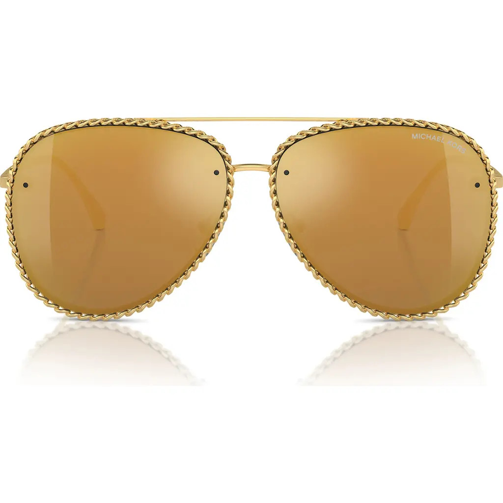 Michael Kors Portofino 59mm Pilot Sunglasses in Gold at Nordstrom | Nordstrom