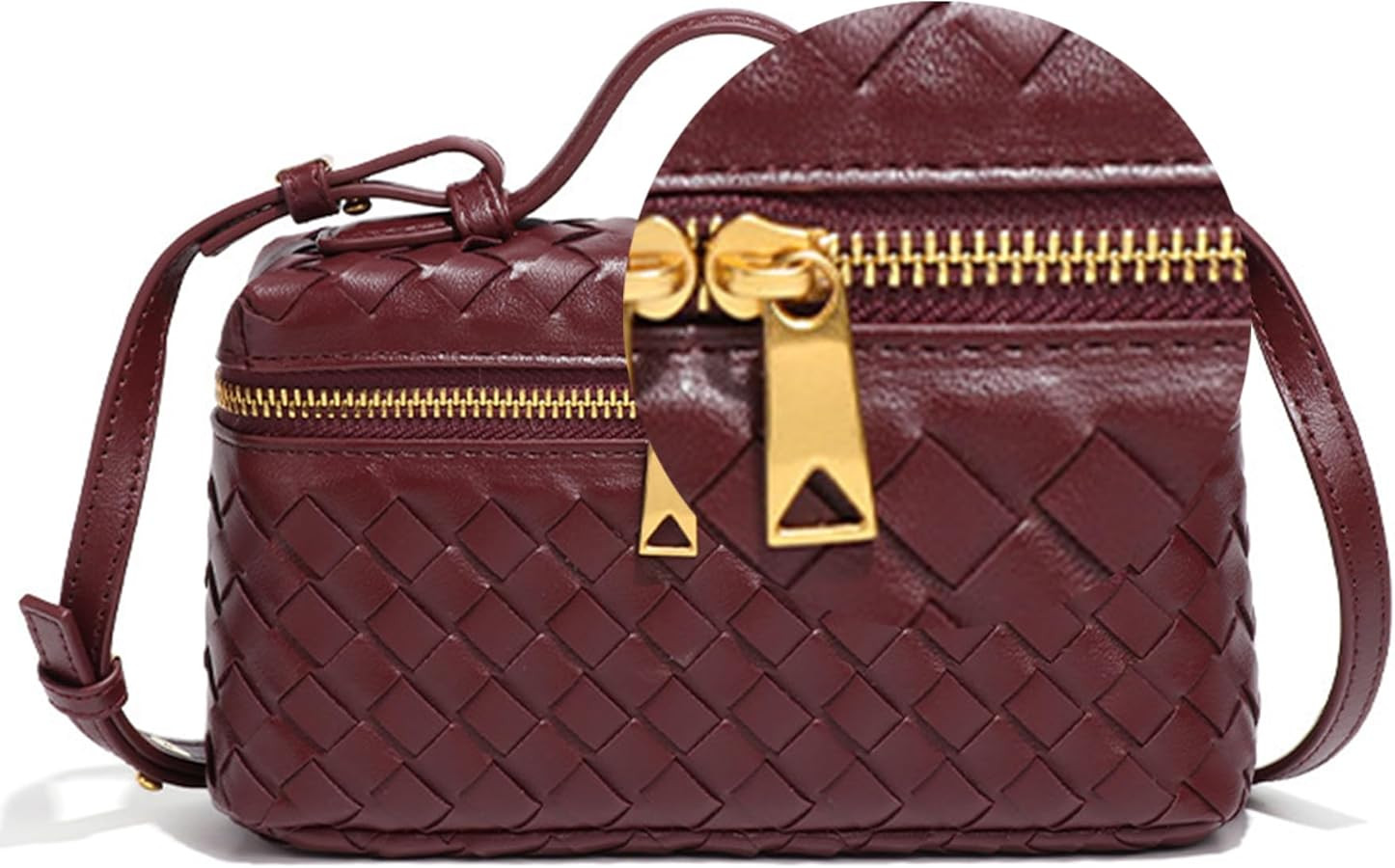 Mini Woven Crossbody Purse Square Box Bags Top-Handle Tote Handbag Shoulder Bag Cute Satchels Tre... | Amazon (US)