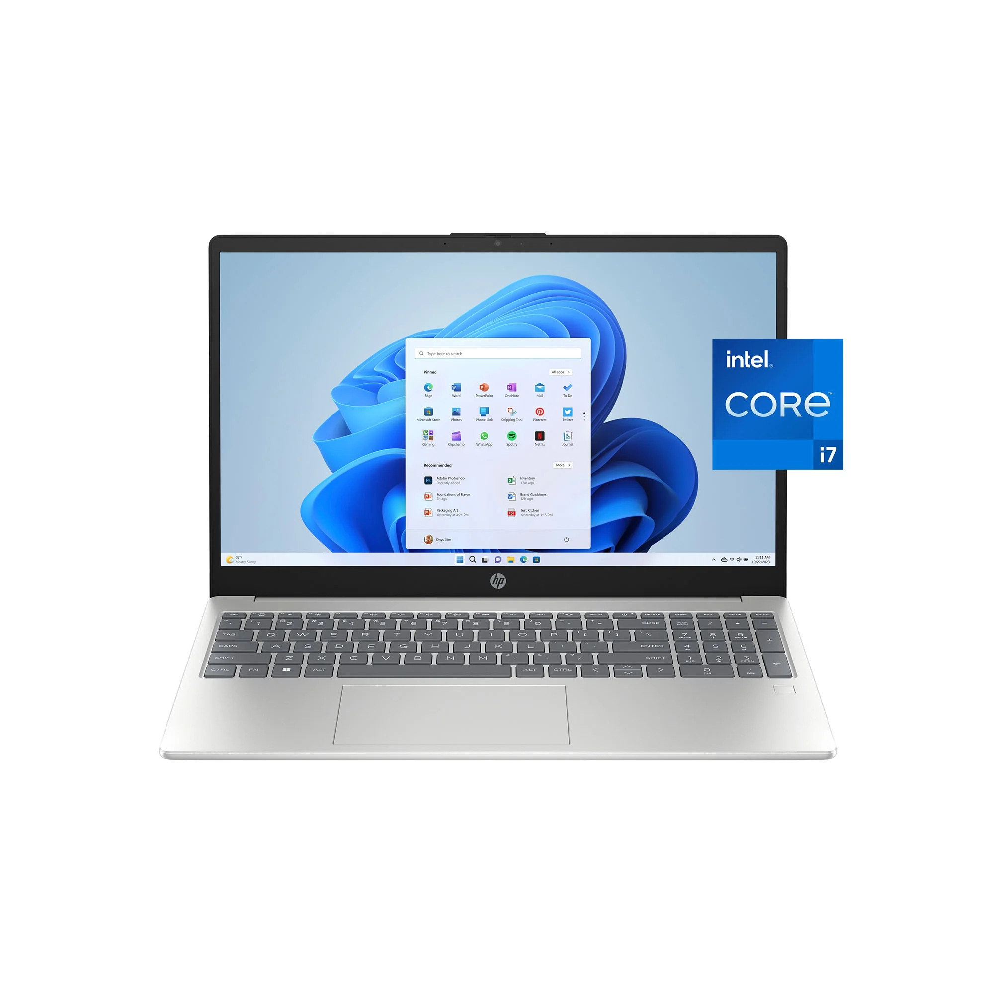 HP 15.6 inch Windows Laptop Intel Core i7-1355U 16GB RAM 1TB SSD Natural Silver | Walmart (US)