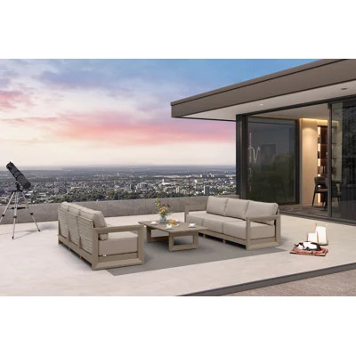 PURPLE LEAF Patio Furniture Set With 9.6" Thick Cushion And Soft Pillows Outdoor Sectional Sofas Modern Outdoor Conversation Sets For Yard Porch Deck, | Wayfair North America