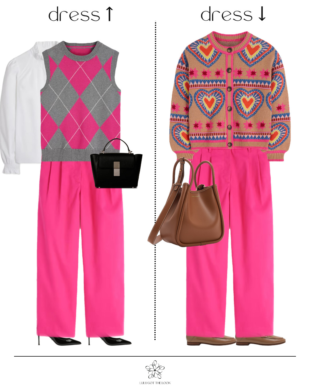 Dress up or down: bright pink pants 

 #LTKootd #LTKSeasonal #LTKU