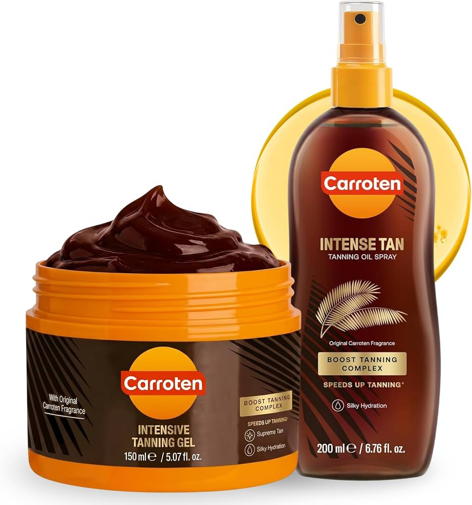 Carroten Intensive Tanning Gel + Oil Spray | Browning Tan Accelerator | Carrot & Coconut Oil | Vi... | Amazon (US)
