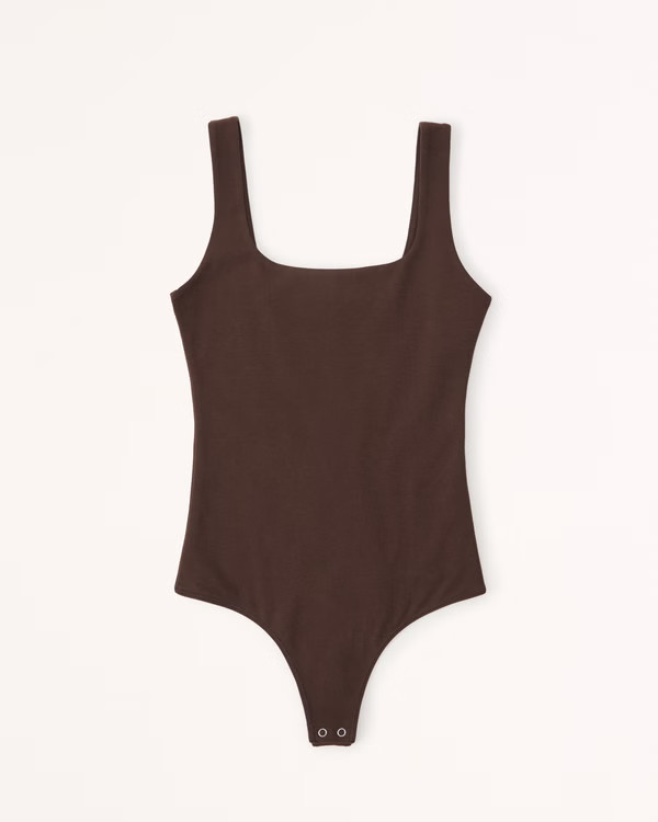 Cotton Seamless Fabric Tank Bodysuit | Abercrombie & Fitch (US)