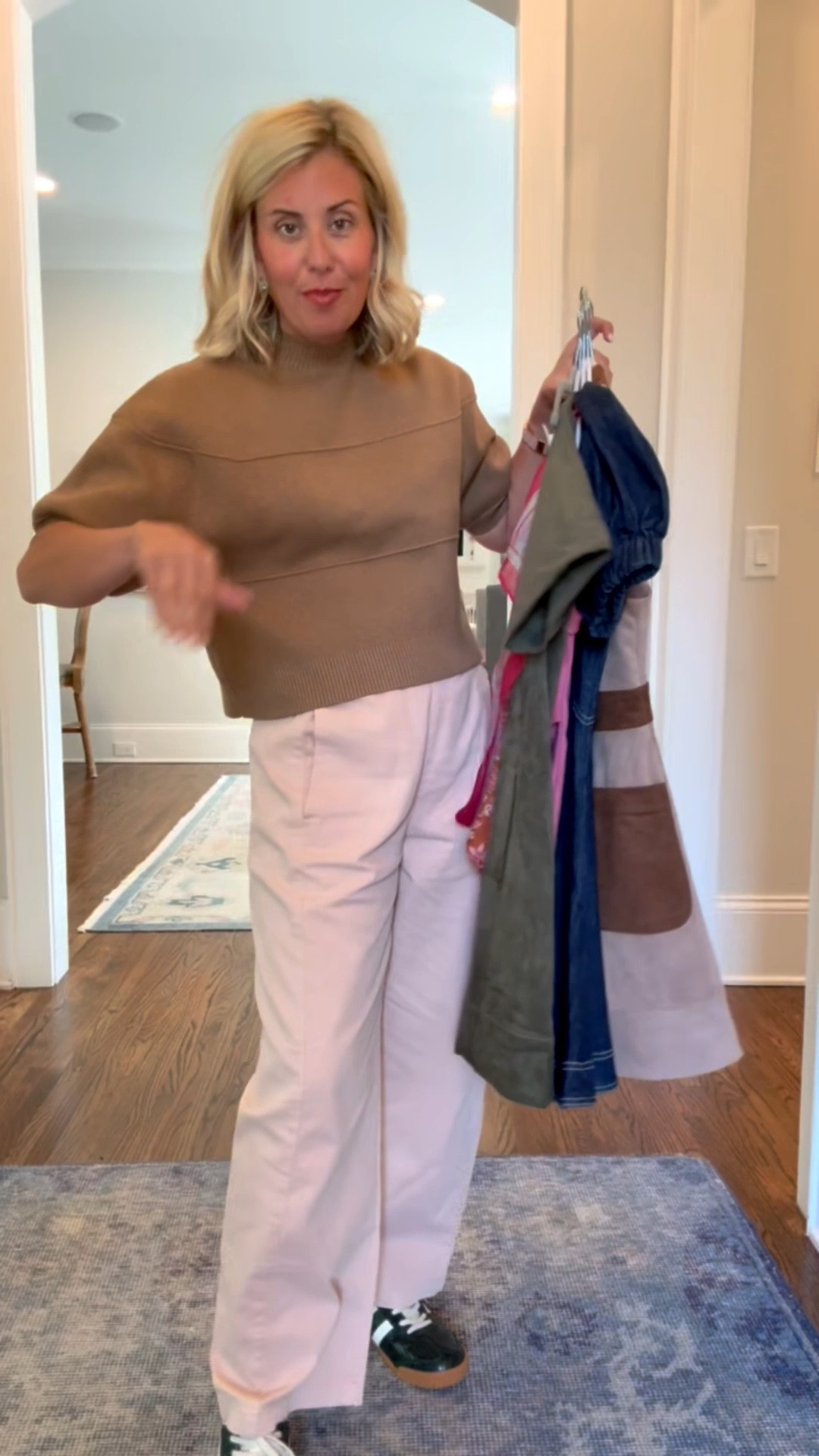 Your Anthro go-to girl here with fabulous new pieces!! 

Sizing:
Pink Suede Dress - small
Denim Dress - xs
Green Suede Dress - xs
Brown Suede Dress - small 
Top - xs
Izzie Pants - small petite 
Sneakers & Heels & Boots - 8 tts 

@Anthropologie 
#anthropartner