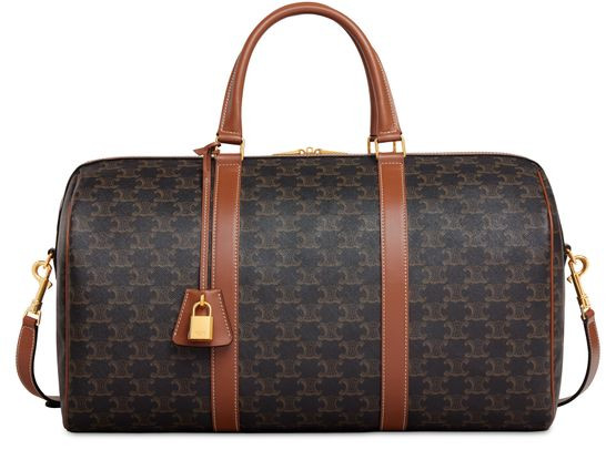 Medium travel bag in triumph canvas and calfskin | 24S US