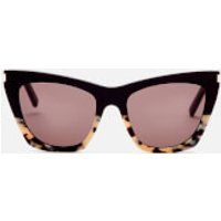 Saint Laurent Women's Kate Cat Eye Acetate Sunglasses - Havana/Black | Coggles (Global)