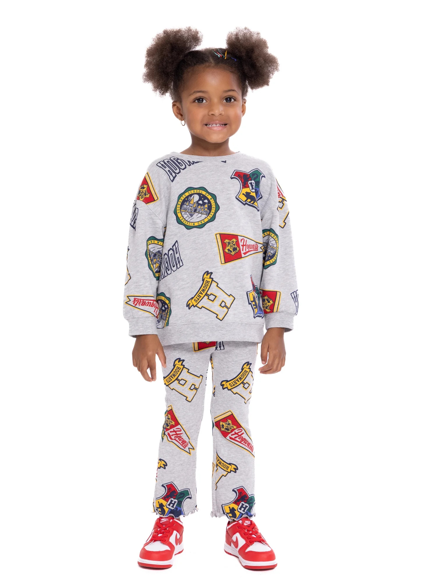 Harry Potter Toddler Girls Printed Sweatshirt and Flare Leggings Set, 2-Piece, Sizes 12M-5T | Walmart (US)