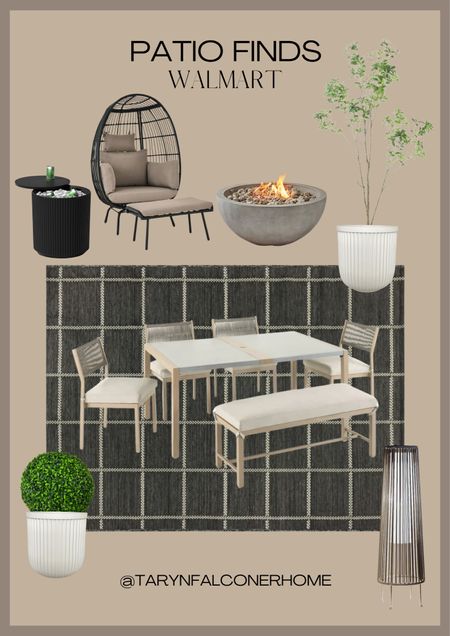 Walmart patio finds!

Patio, outdoor finds, patio furniture, patio style, fire bowl, cooler table, dining table, planter, solar light, egg chair, outdoor rug

#LTKhome #LTKSeasonal