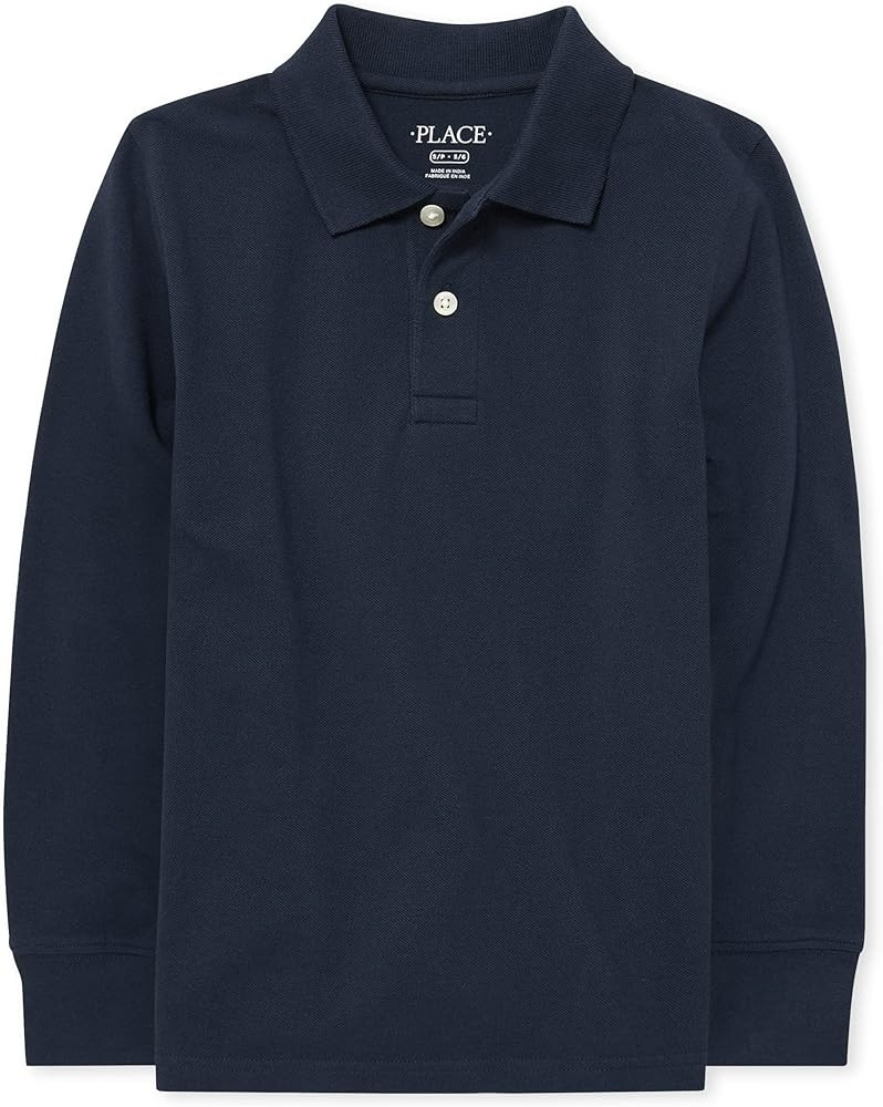 The Children's Place boys Long Sleeve Pique Polo | Amazon (US)