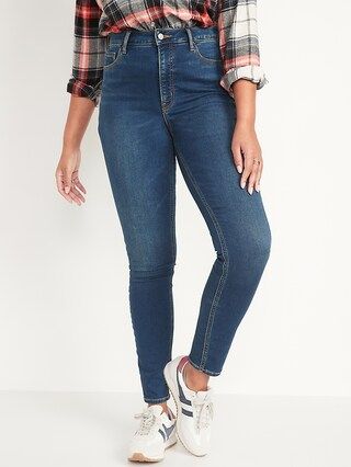 High-Waisted Built-In Warm Rockstar Super Skinny Jeans for Women | Old Navy (US)