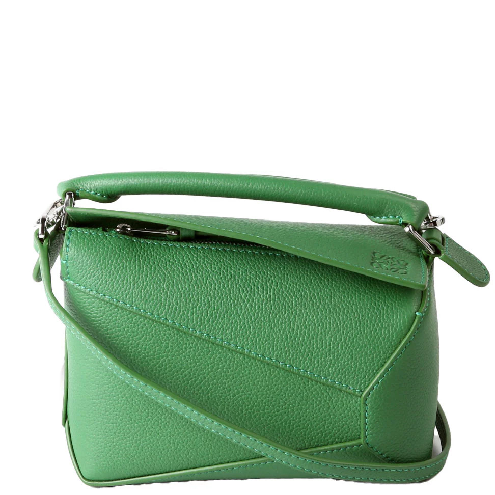 Puzzle Bag Mini Green | Keeks Designer Handbags
