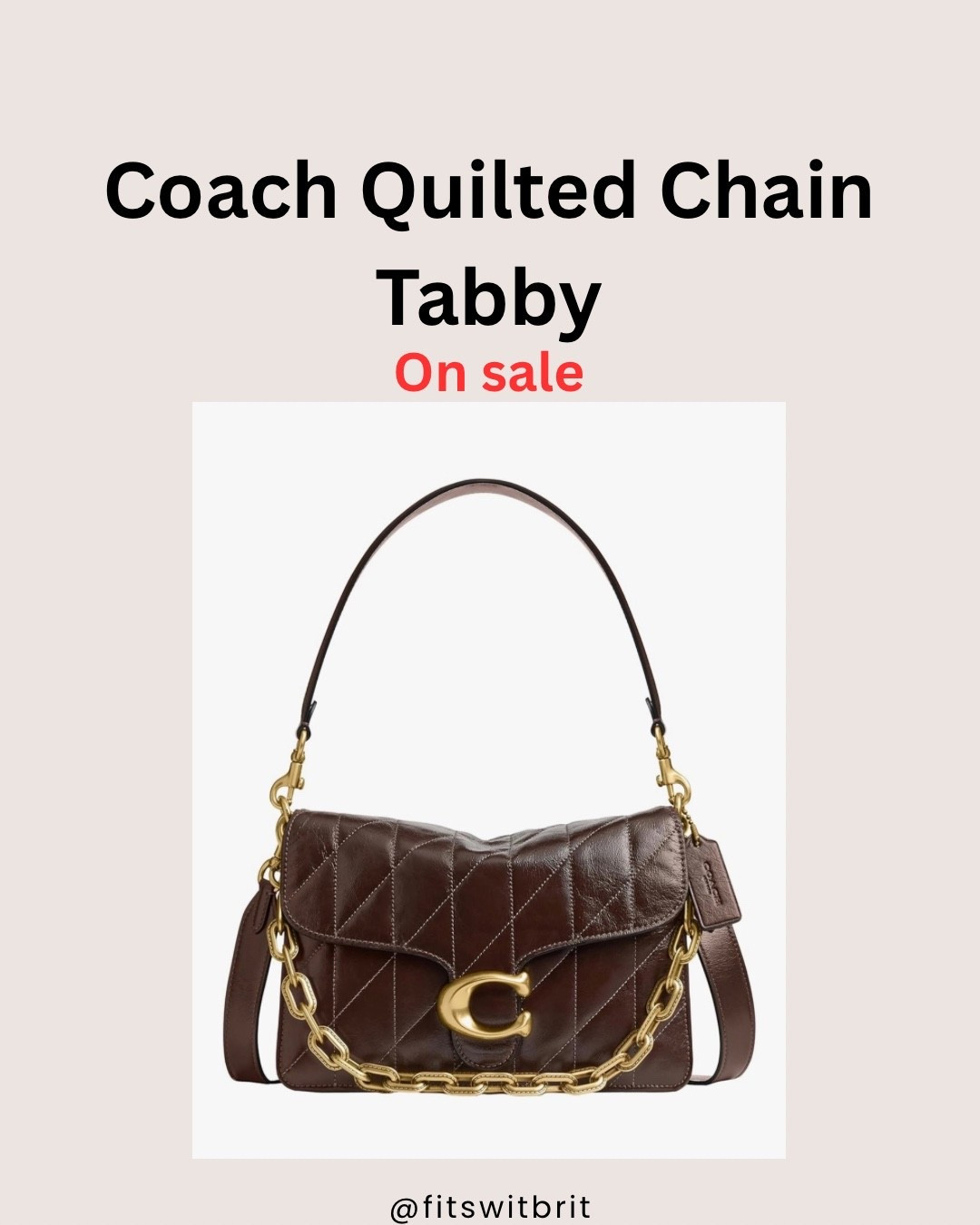 Coach Quilted Chain Tabby on sale 

#LTKSaleAlert
