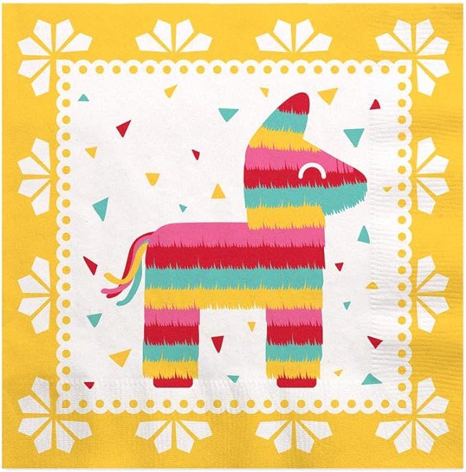 Big Dot of Happiness Let's Fiesta - Mexican Fiesta Cocktail Beverage Napkins (16 Count) | Amazon (US)
