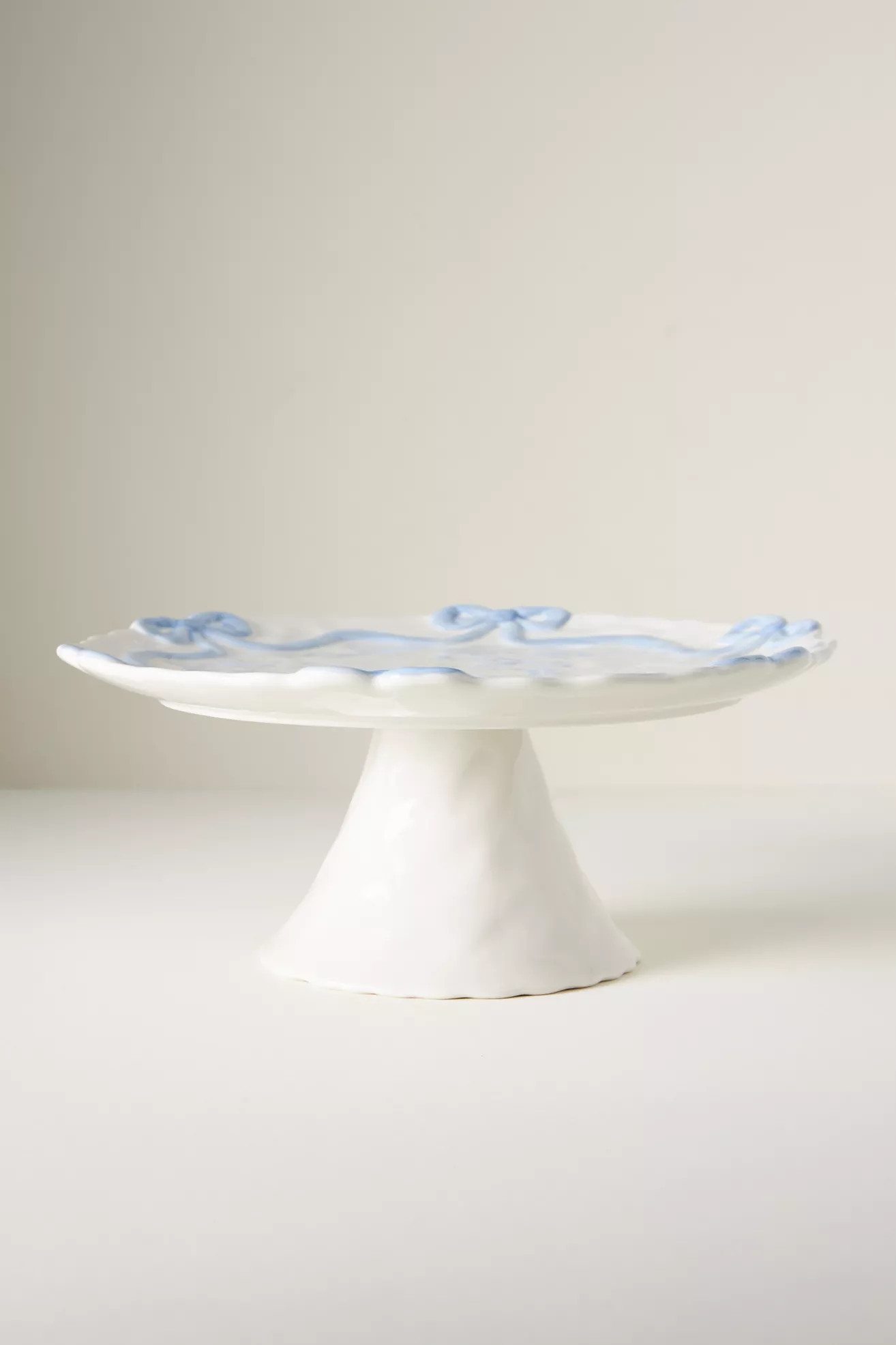 Benedita Bow Ceramic Stoneware Cake Stand | Anthropologie (US)