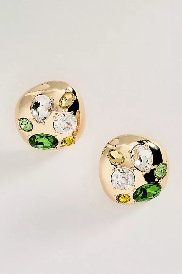 Colorful Crystal Post Earrings | Anthropologie (US)