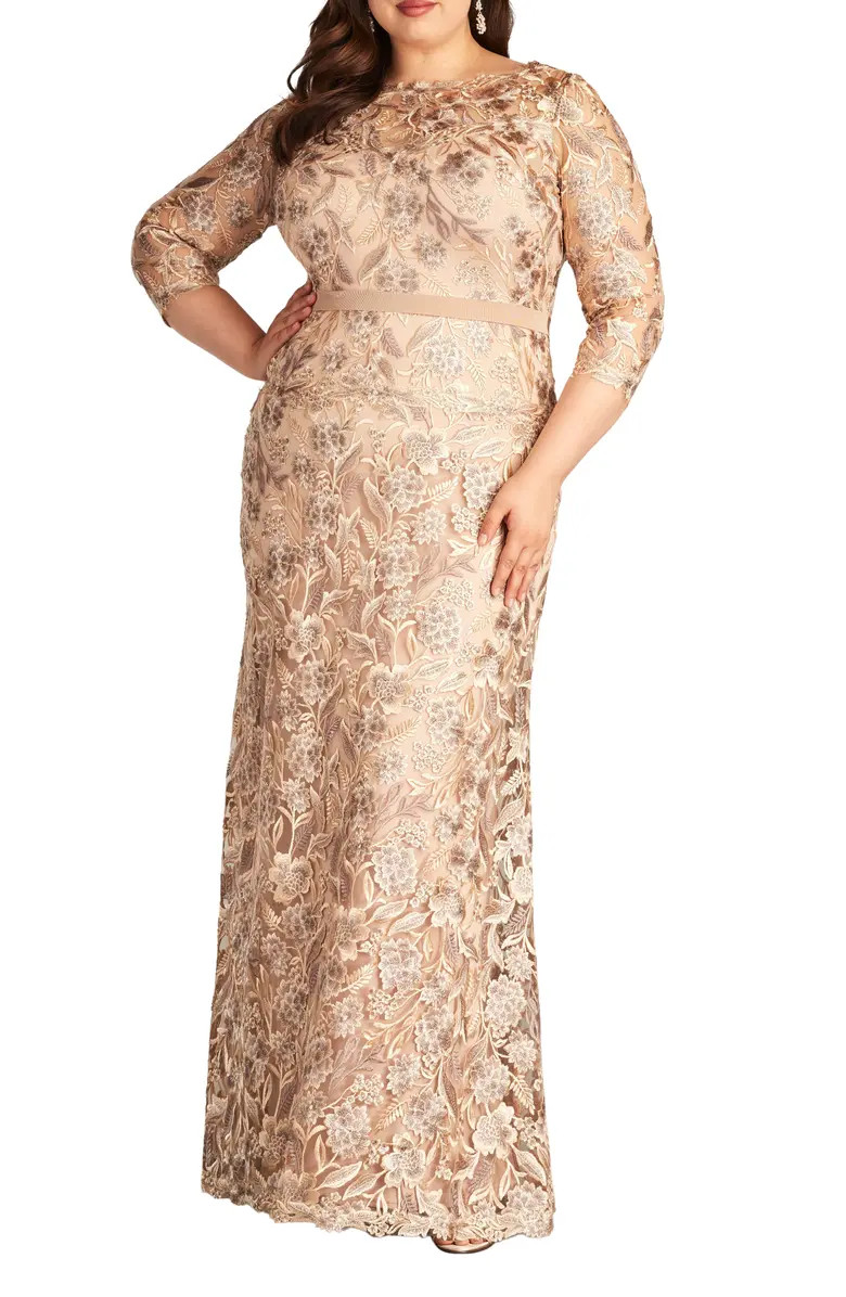 Tadashi Shoji Floral Embroidered Gown | Nordstrom | Nordstrom